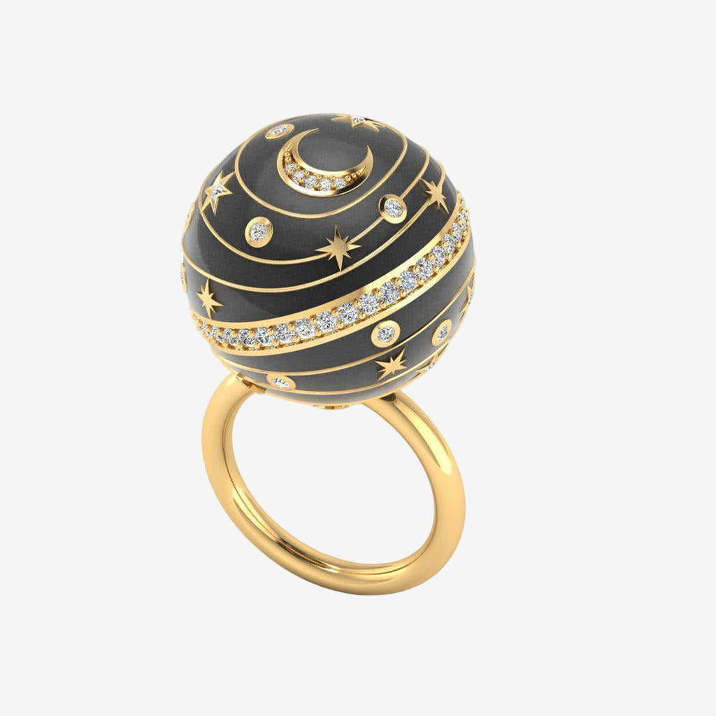 Bague Bubble Circle I Grise